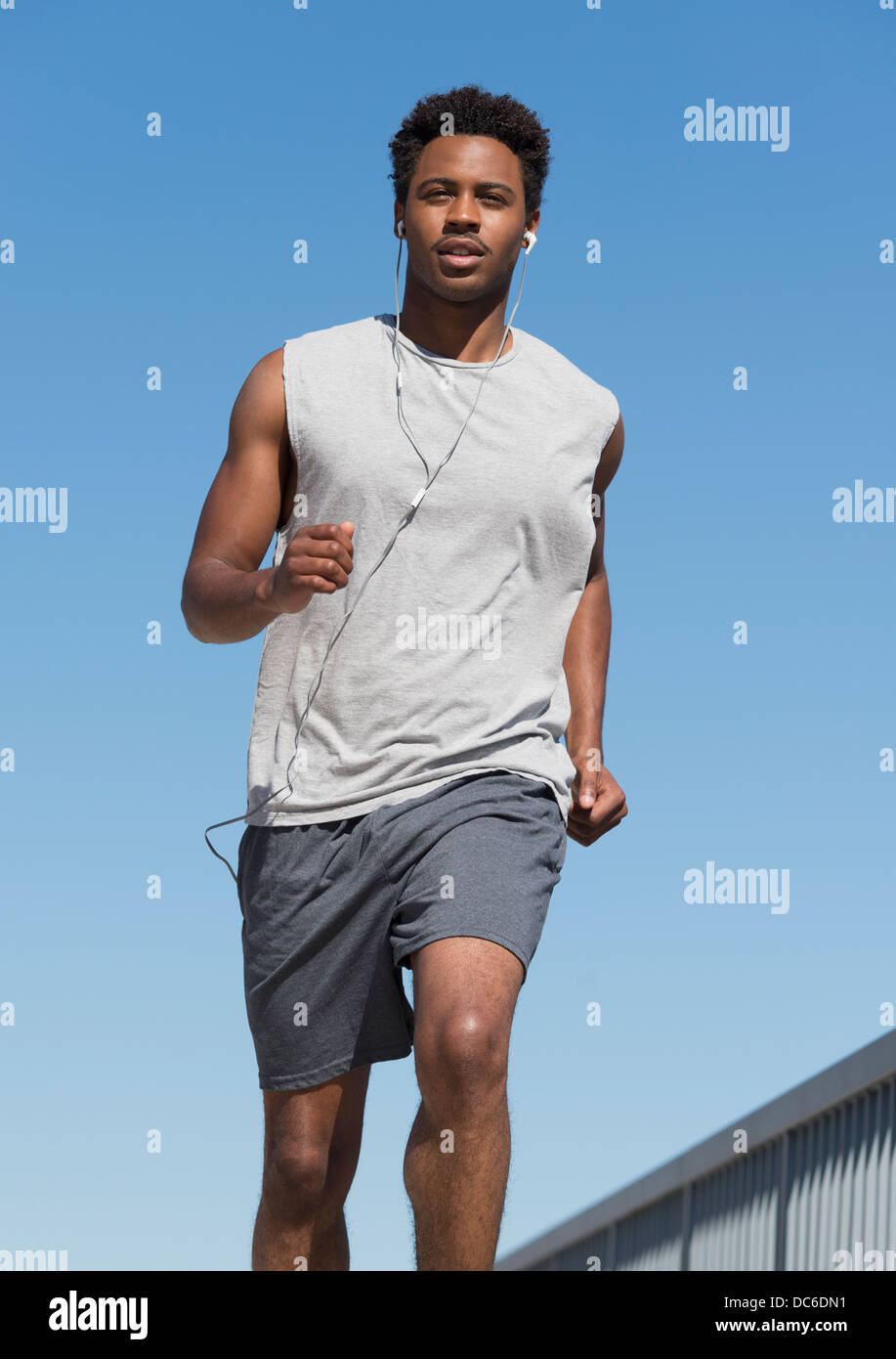 Man jogging Stock Photo