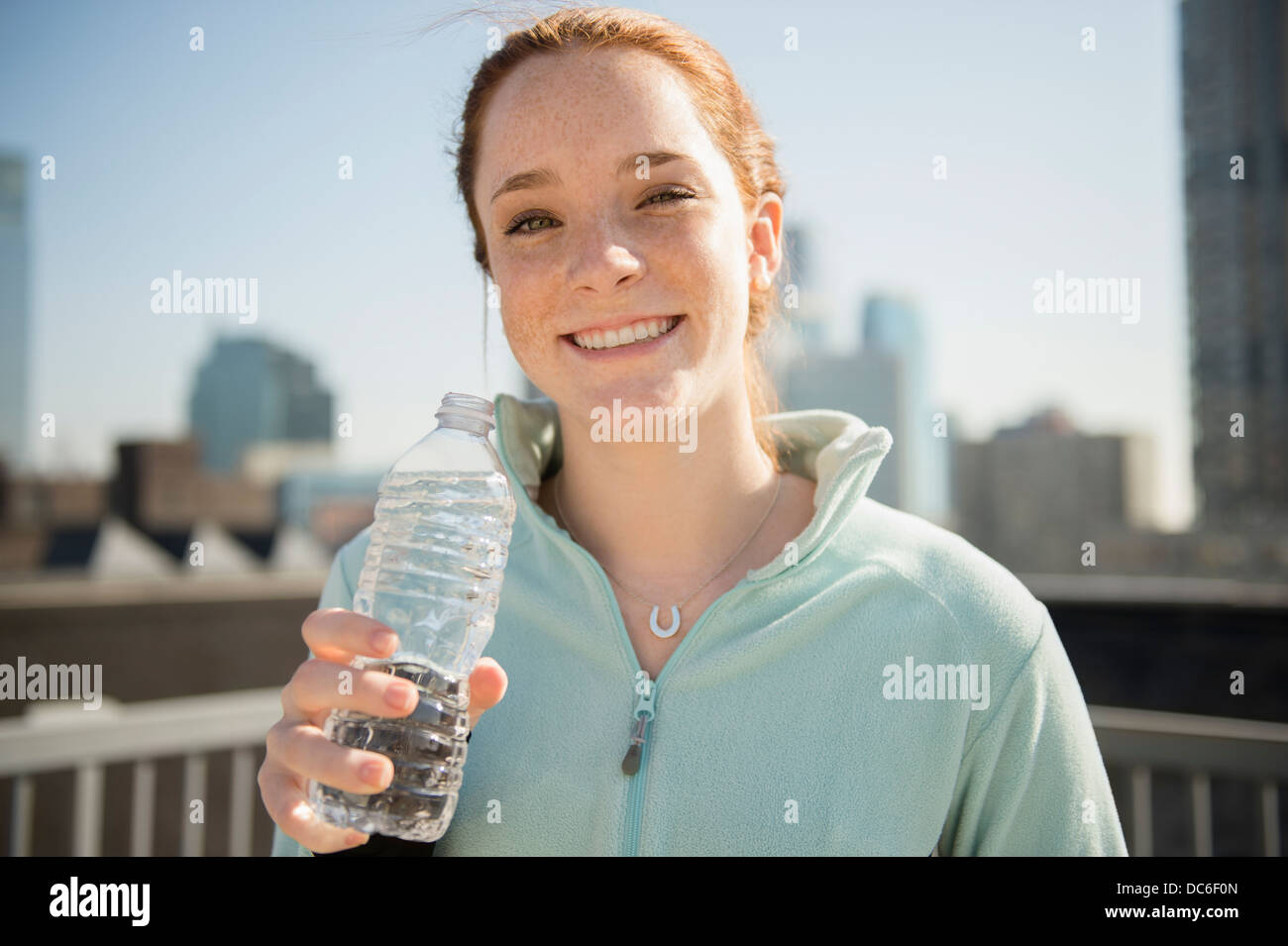 Trendy teenager water bottle headphones hi-res stock photography and images  - Alamy