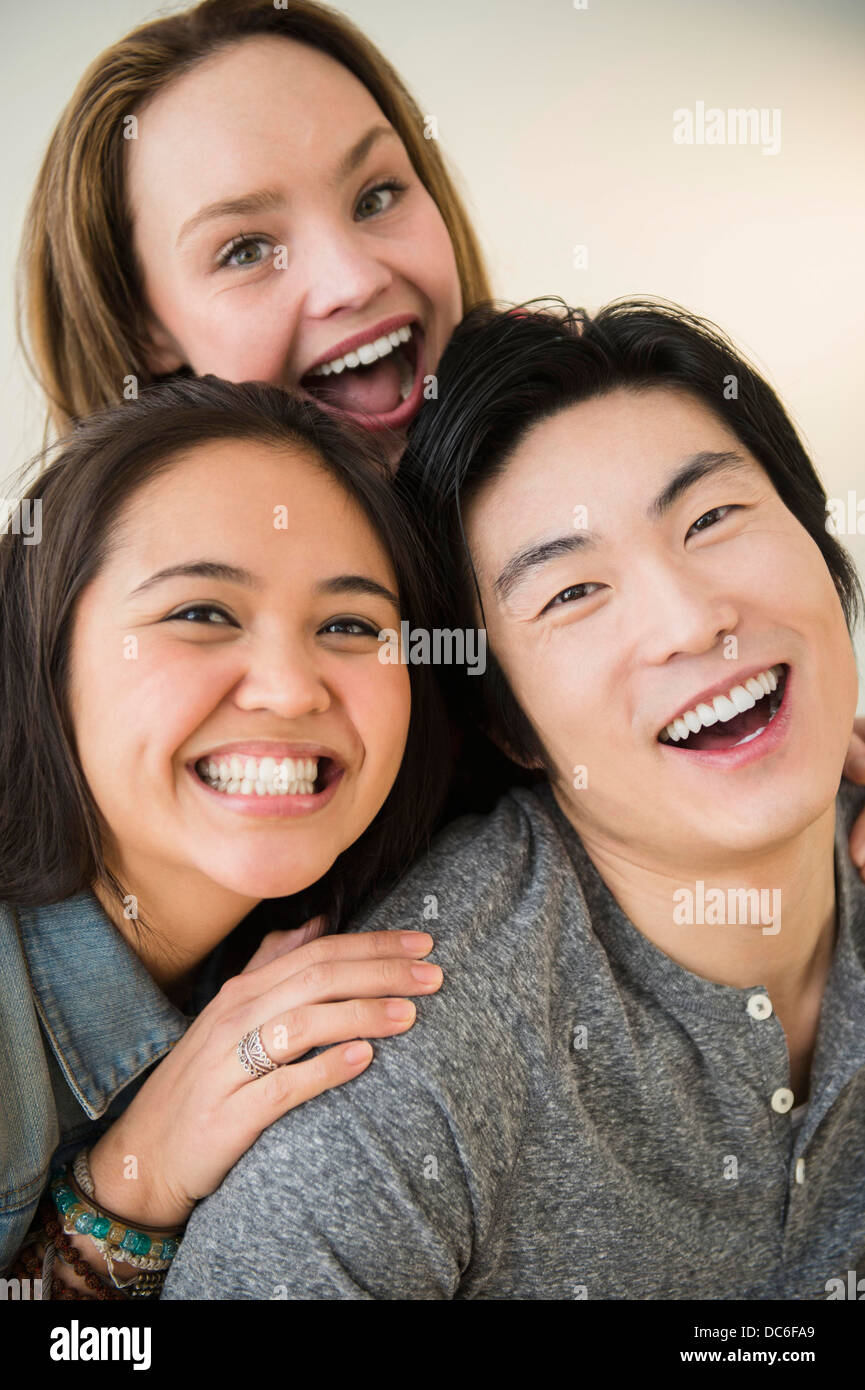 Man woman cheerful young happy hi-res stock photography and images - Alamy