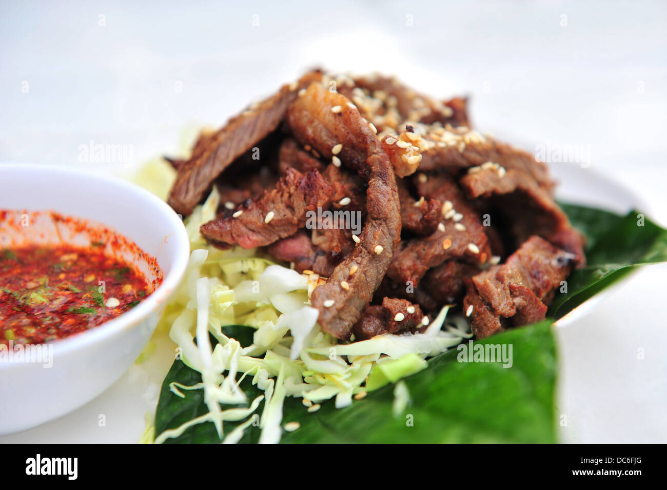 Beef Roast Thailand Style Stock Photo