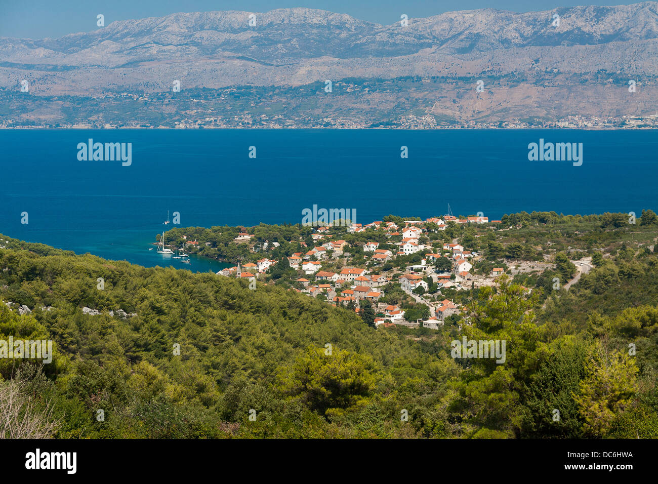 Splitska village on Brač island, Croatia Stock Photo - Alamy