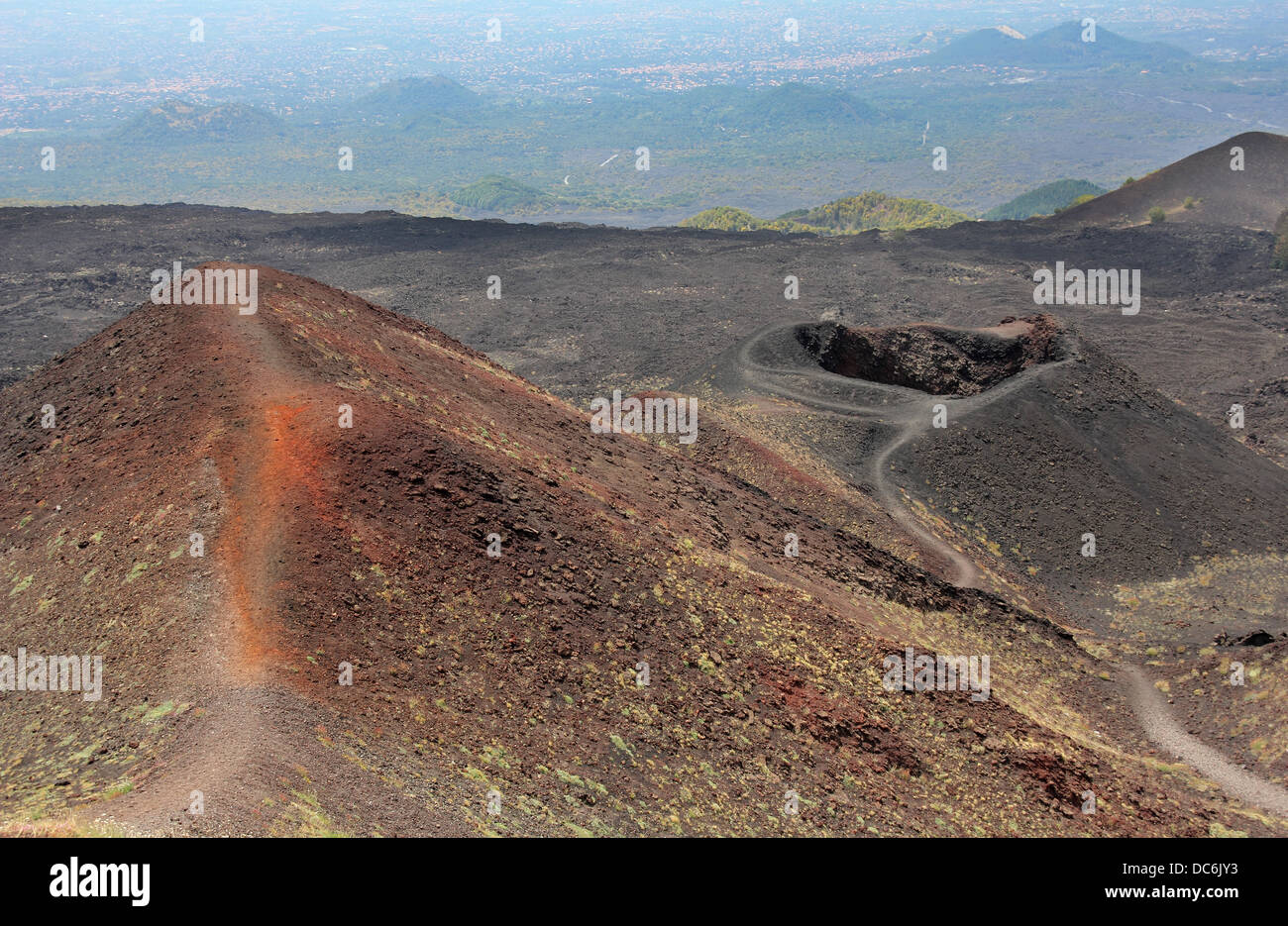 Etna volcano craters in Sicily, Italy Stock Photo Alamy