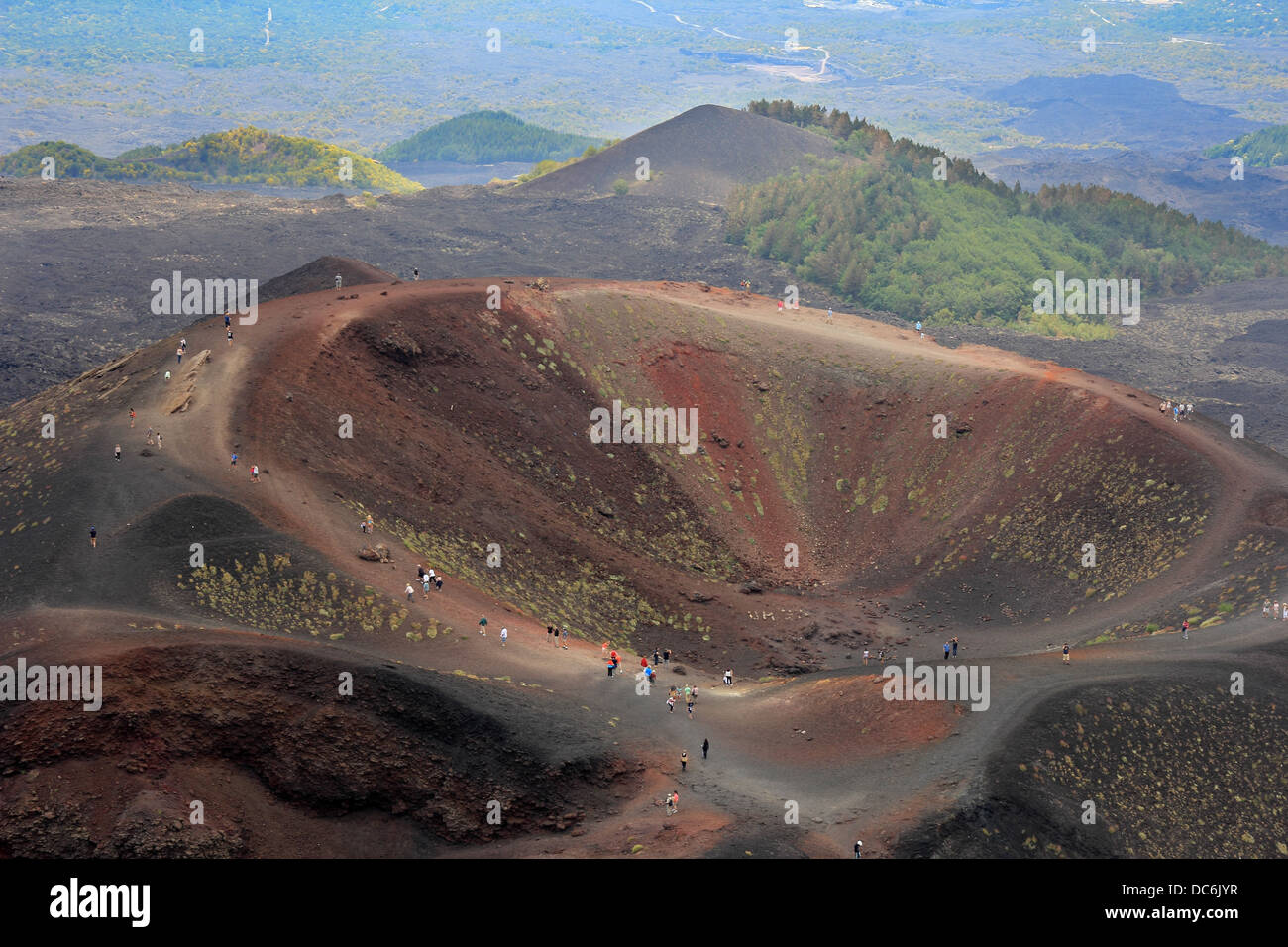 Etna volcano craters in Sicily, Italy Stock Photo Alamy