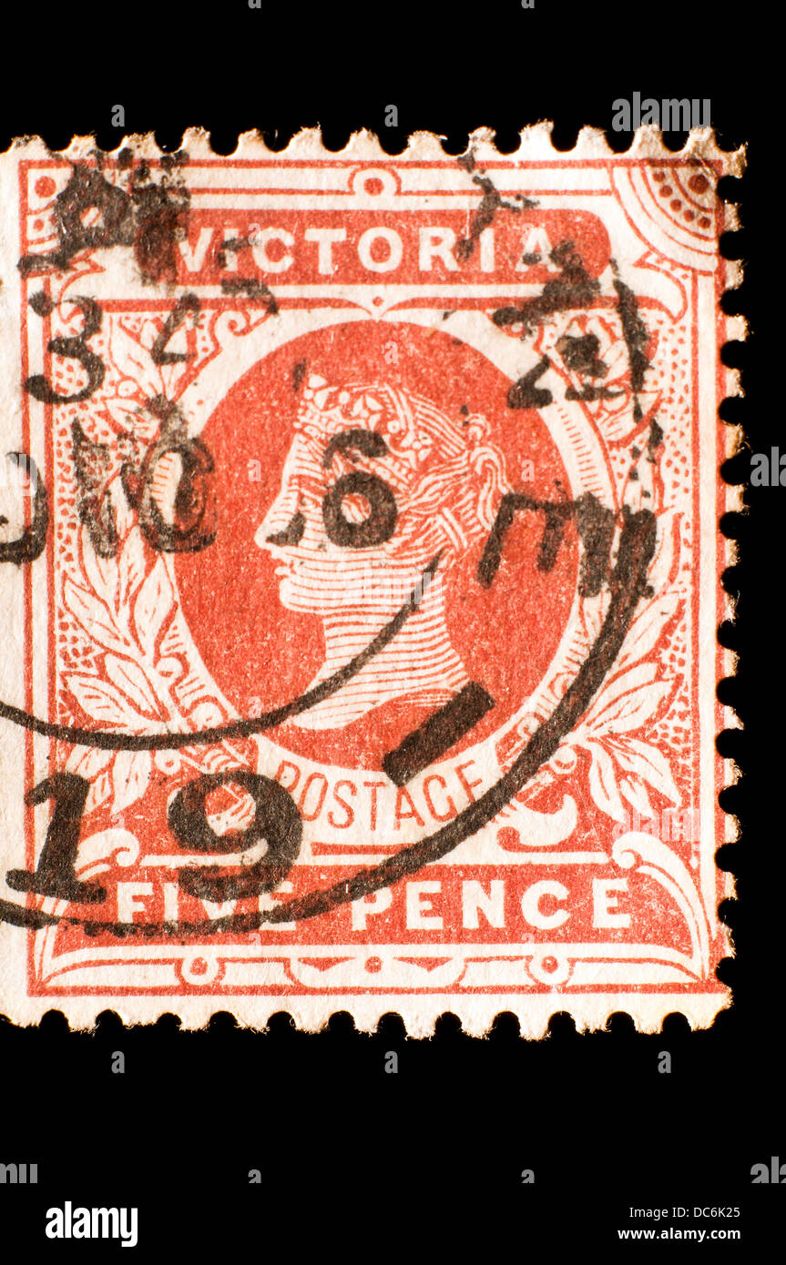 old Victoria, Australia postage stamp Stock Photo Alamy