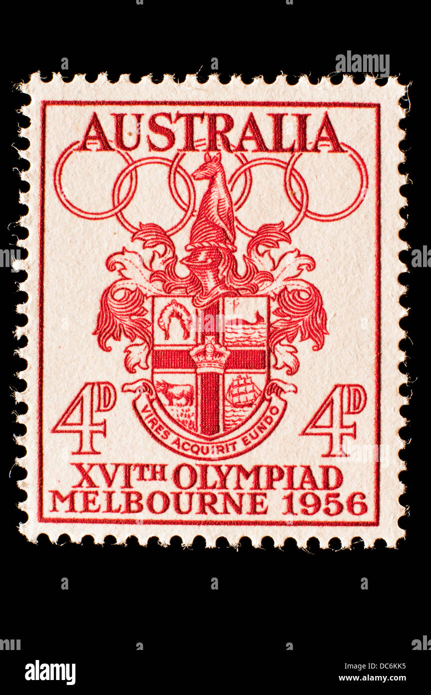 1956 Melbourne Olympic Games Australia postage stamp Stock Photo Alamy