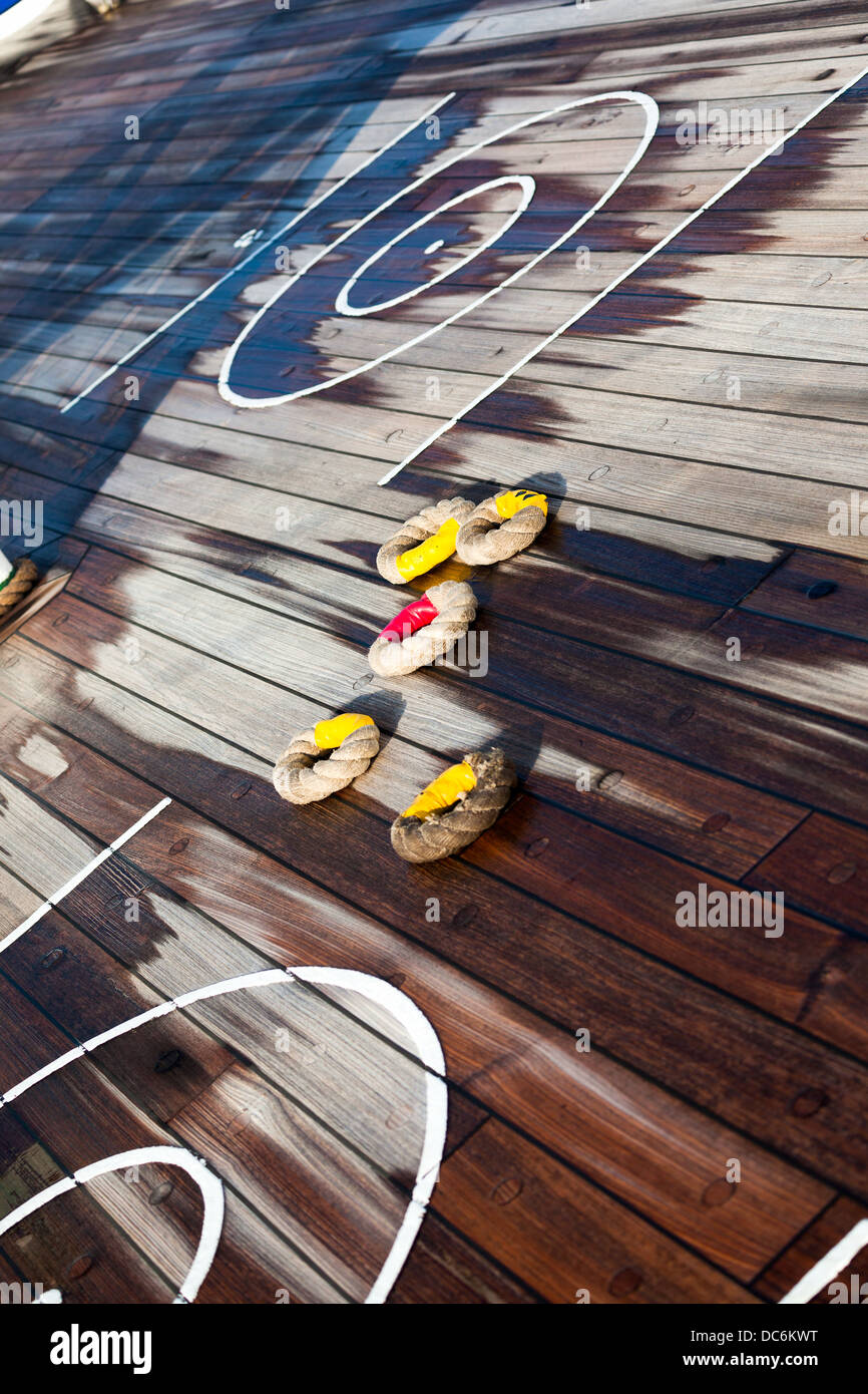 Deck Quoits. P&O SHIP AURORA Stock Photo