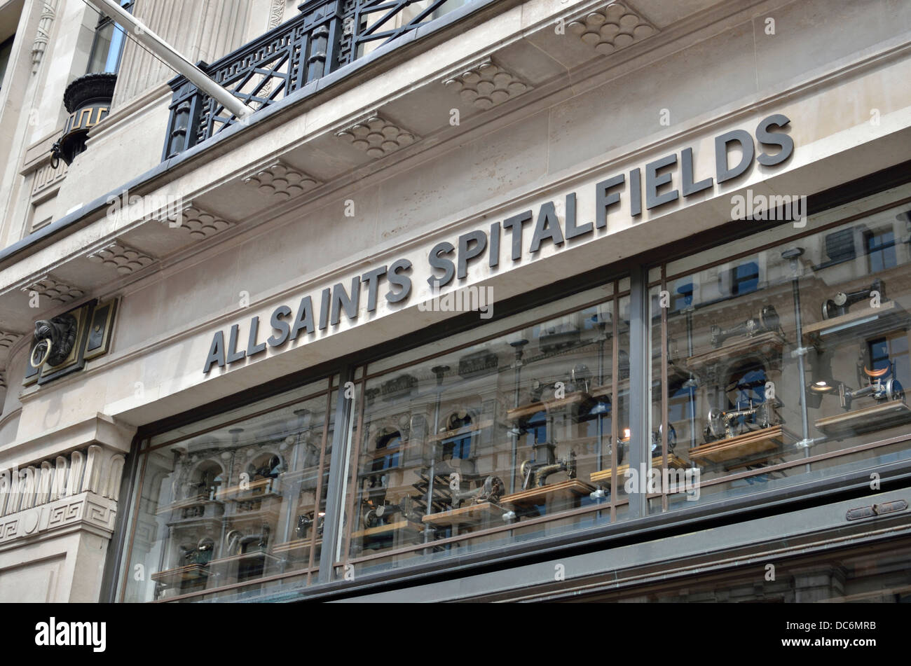 All Saints Spitalfields fashion store in Regent Street, London, UK Stock  Photo - Alamy