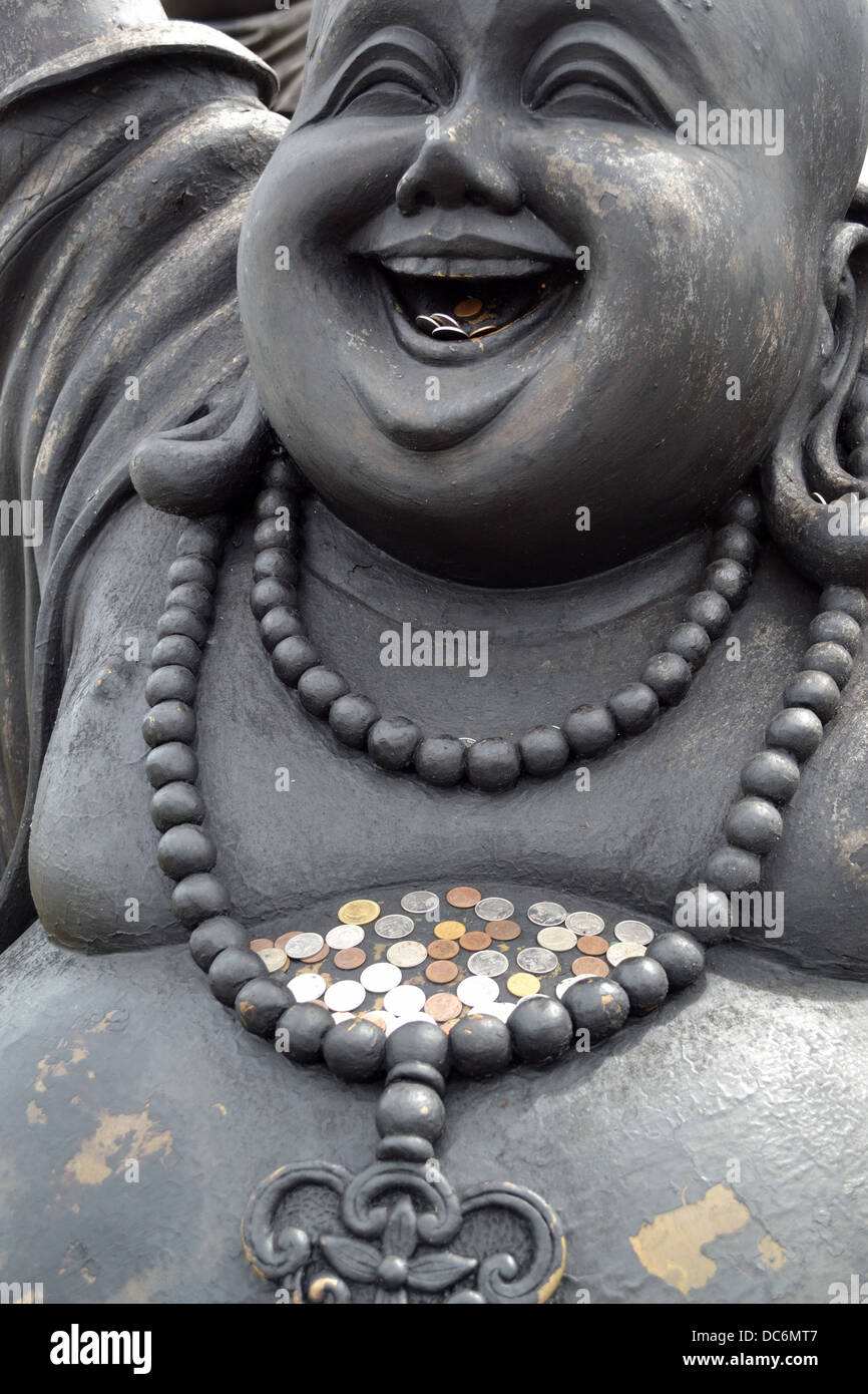 Laughing Buddha statue at Viharnra Sien – Anek Kusala sala. Chinese pagoda Pavilion near Pattaya Stock Photo