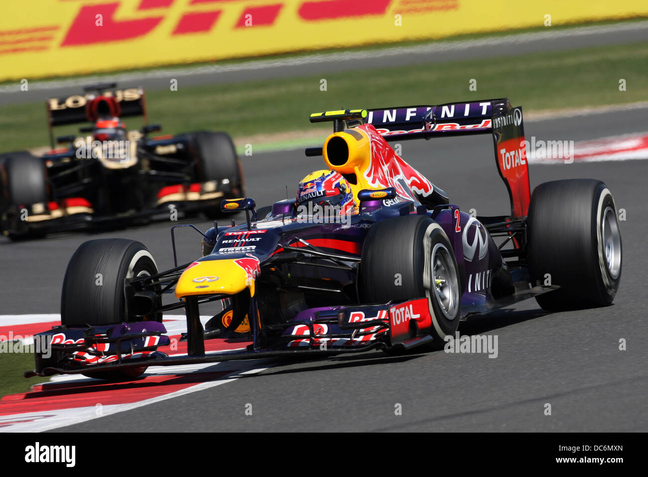 Mark Webber, Red Bull Racing, 2013 F1 British GP, Silverstone. Stock Photo