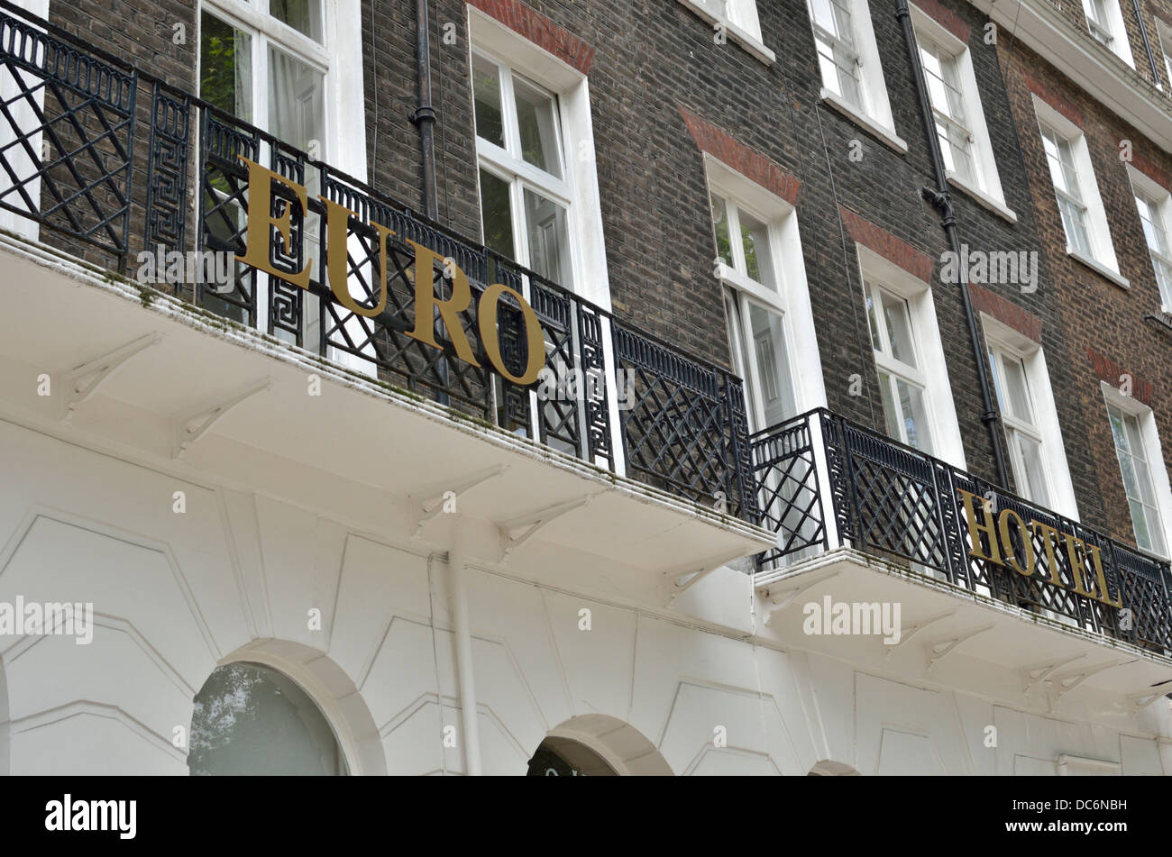 The Euro Hotel in Cartwright Gardens, King's Cross, London, UK Stock