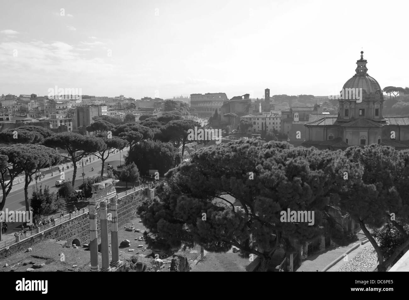Italy panorama view Black and White Stock Photos & Images - Alamy