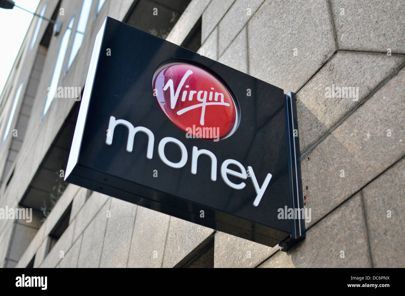 Virgin Money bank branch in Moorgate, City of London, London, UK. Stock Photo