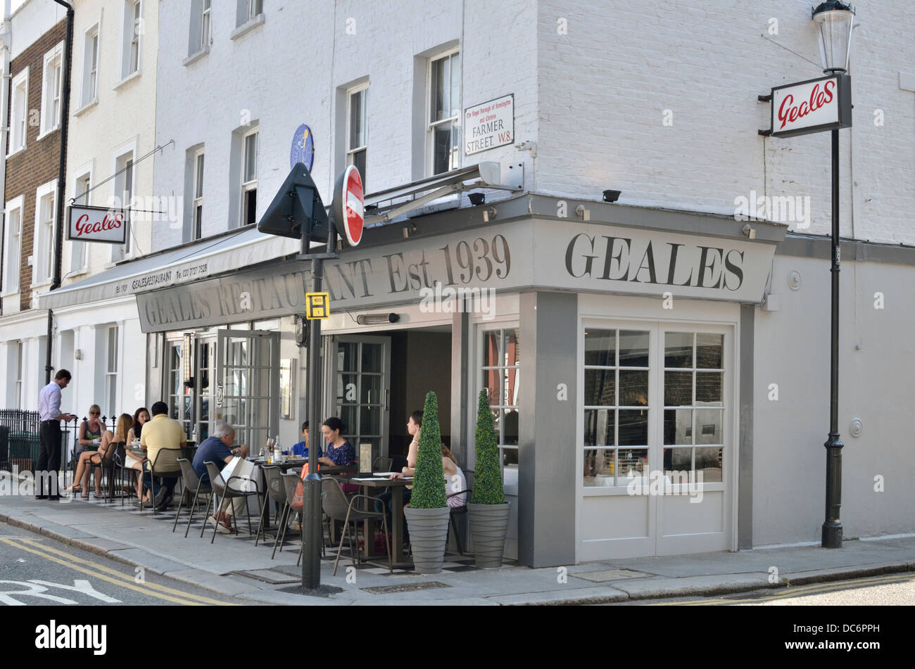 Geales Fish Restaurant in Farmer Street, Notting Hill, London, UK. Stock Photo