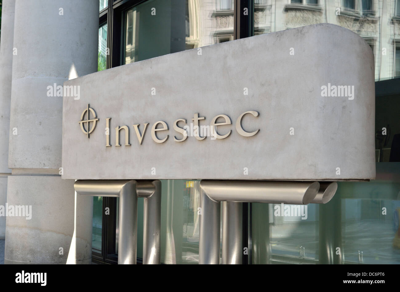 Investec Asset Management offices in Gresham Street, City of London, London, UK. Stock Photo