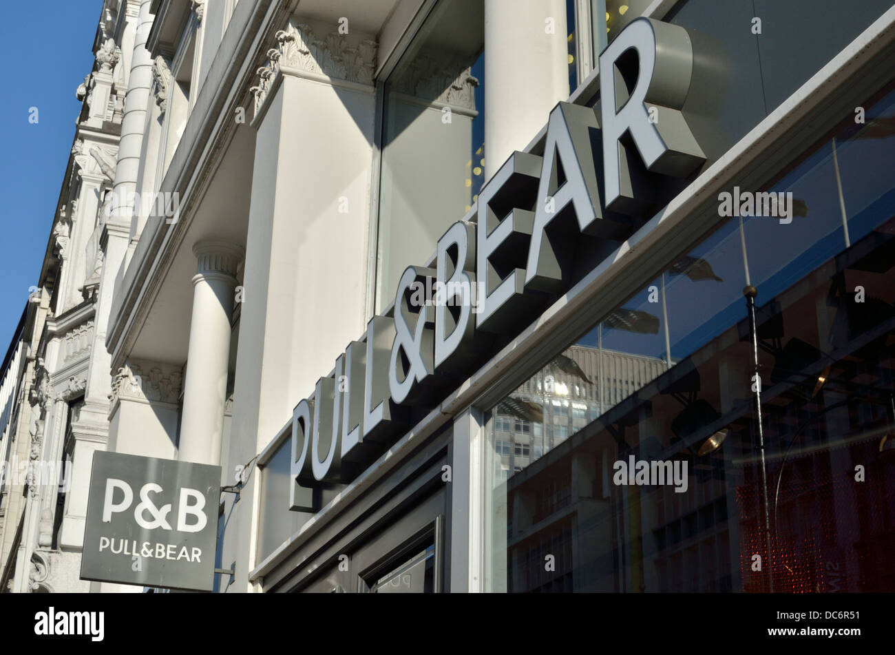 Pull and Bear fashion store in Oxford Street, London, UK. Stock Photo