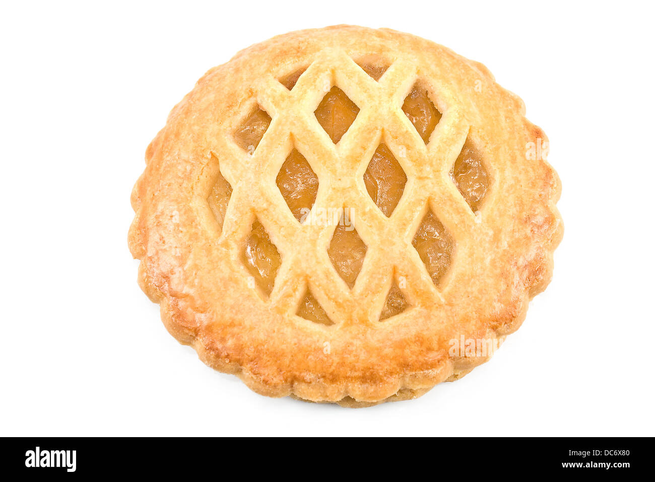 Cookie with apricot jam isolated on white Stock Photo Alamy