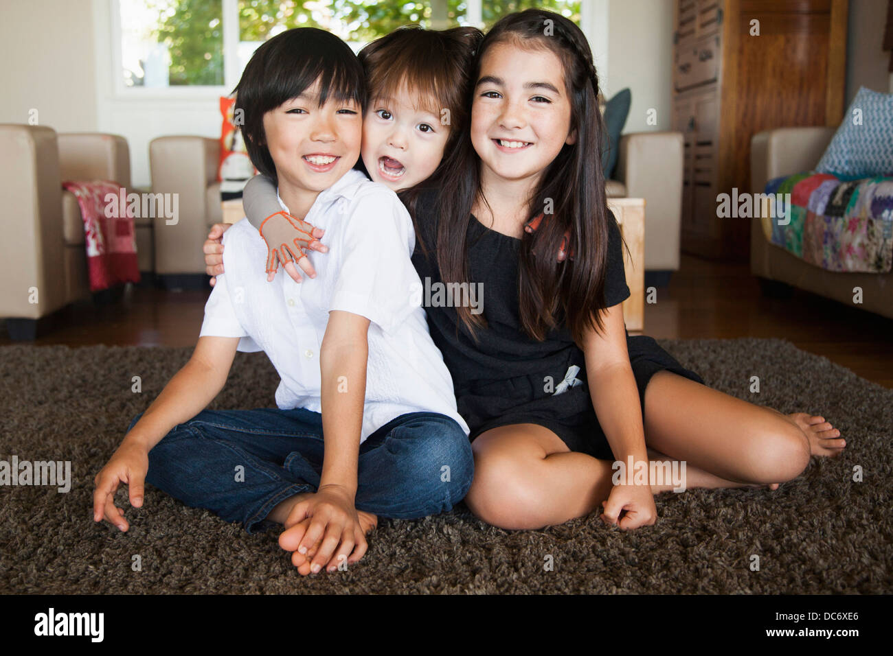 Portrait of siblings Stock Photo