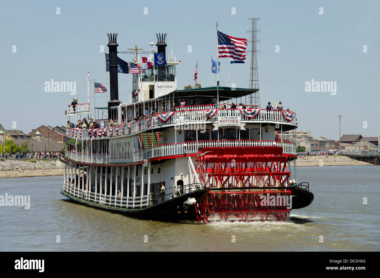 Louisiana, New Orleans. Typical sightseeing paddlewheel boat, the ...