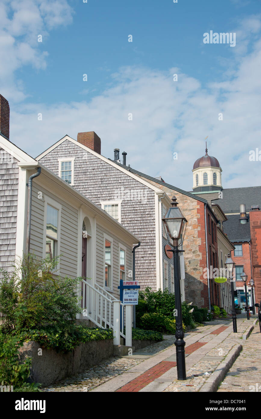 Massachusetts, New Bedford. Historic Centre Street lines with 18th