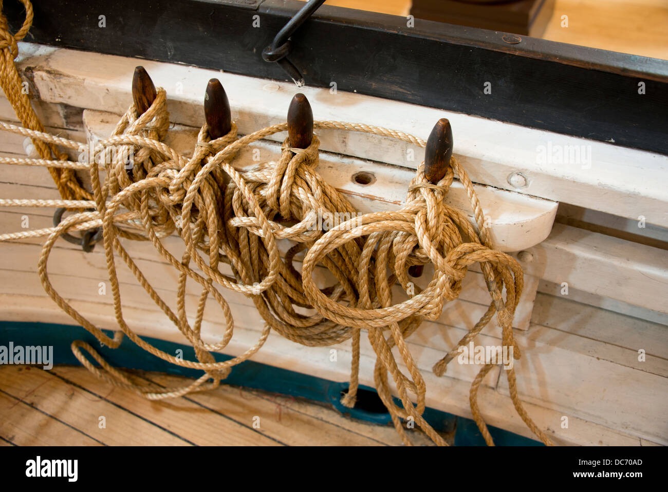 Massachusetts, New Bedford, Whaling Museum. Model of the whaling ship ...