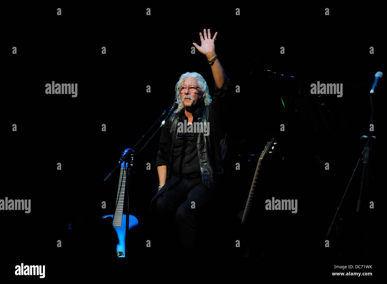 Arlo Guthrie on stage. Perth, 13th March, 2013 Stock Photo