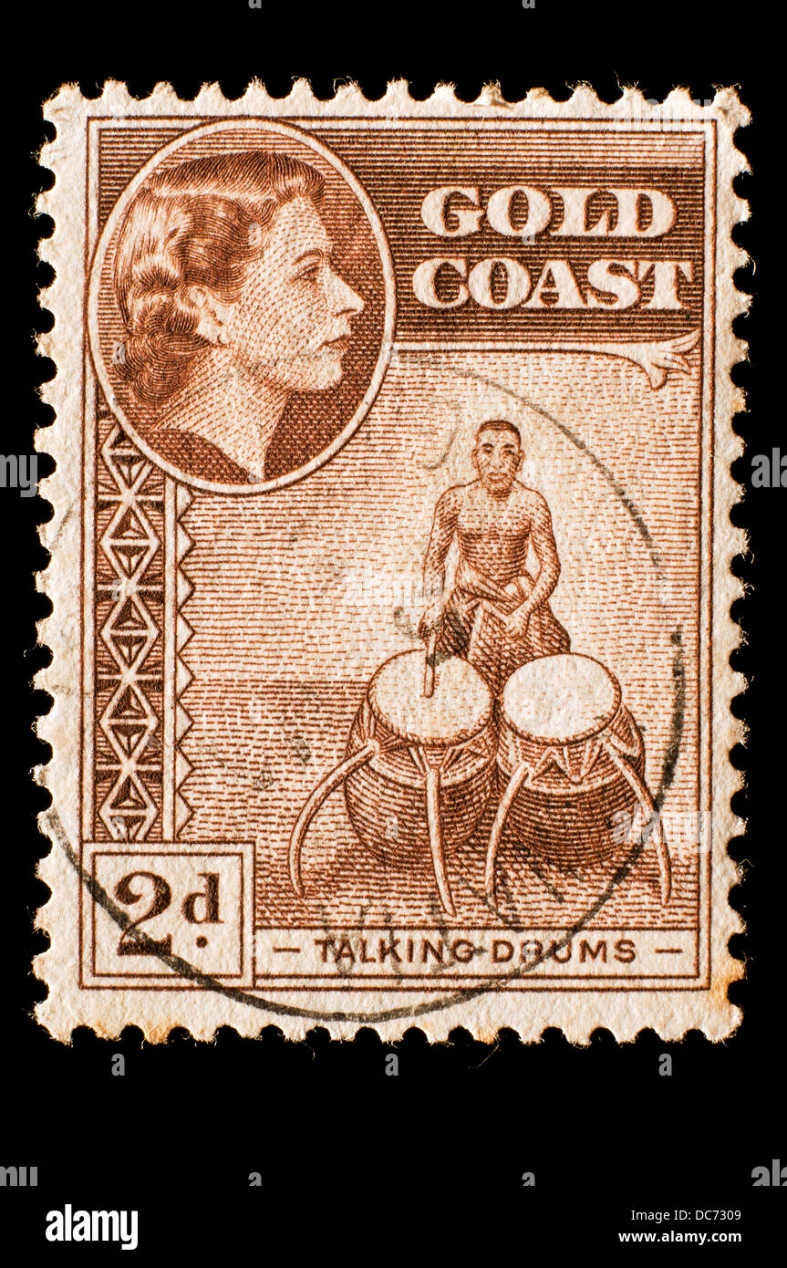 old Gold Coast Ghana postage stamp Stock Photo