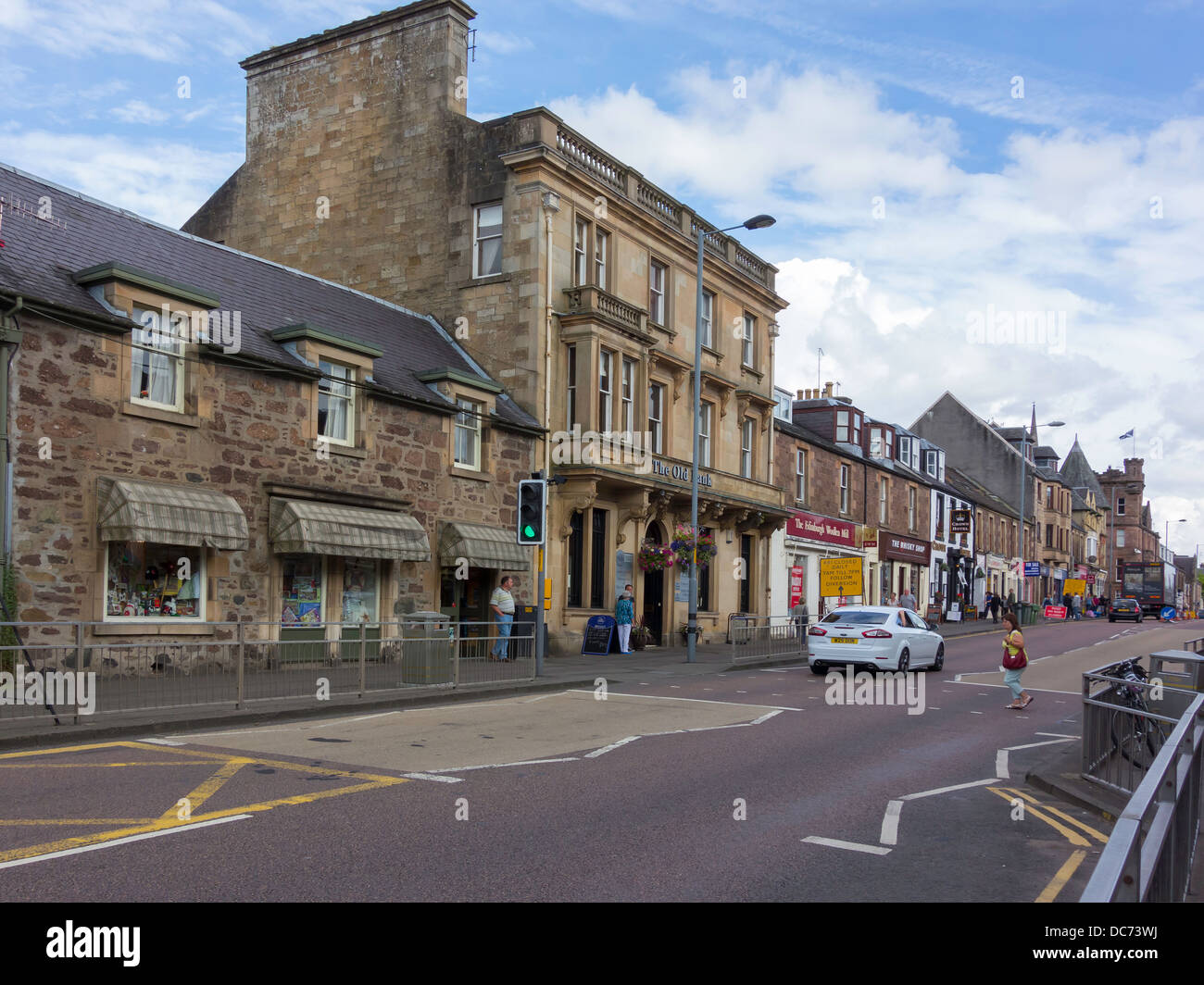 Main Street Callandar Perthshire Scotland Stock Photo