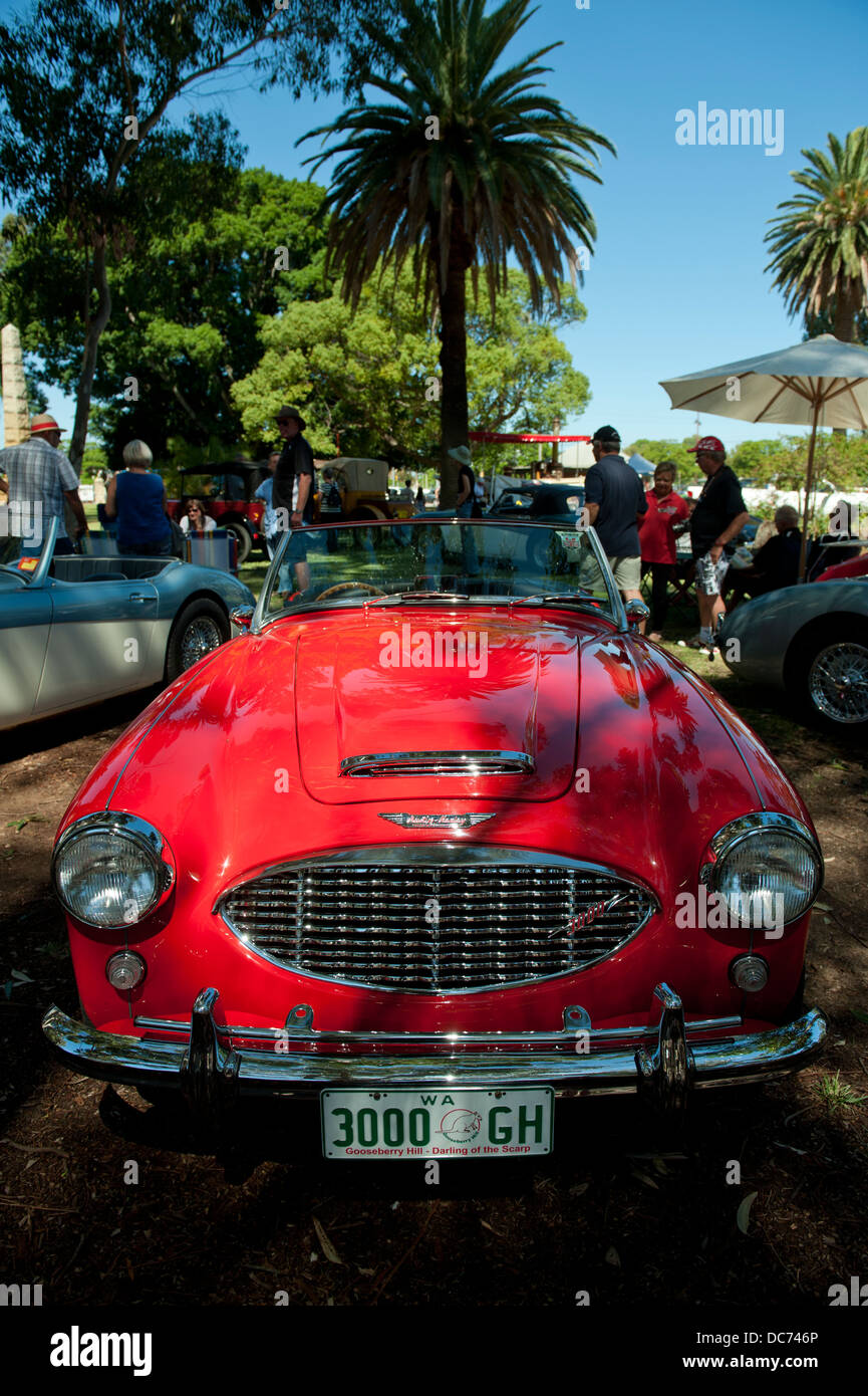 Classic red AustinHealey 3000 Stock Photo Alamy