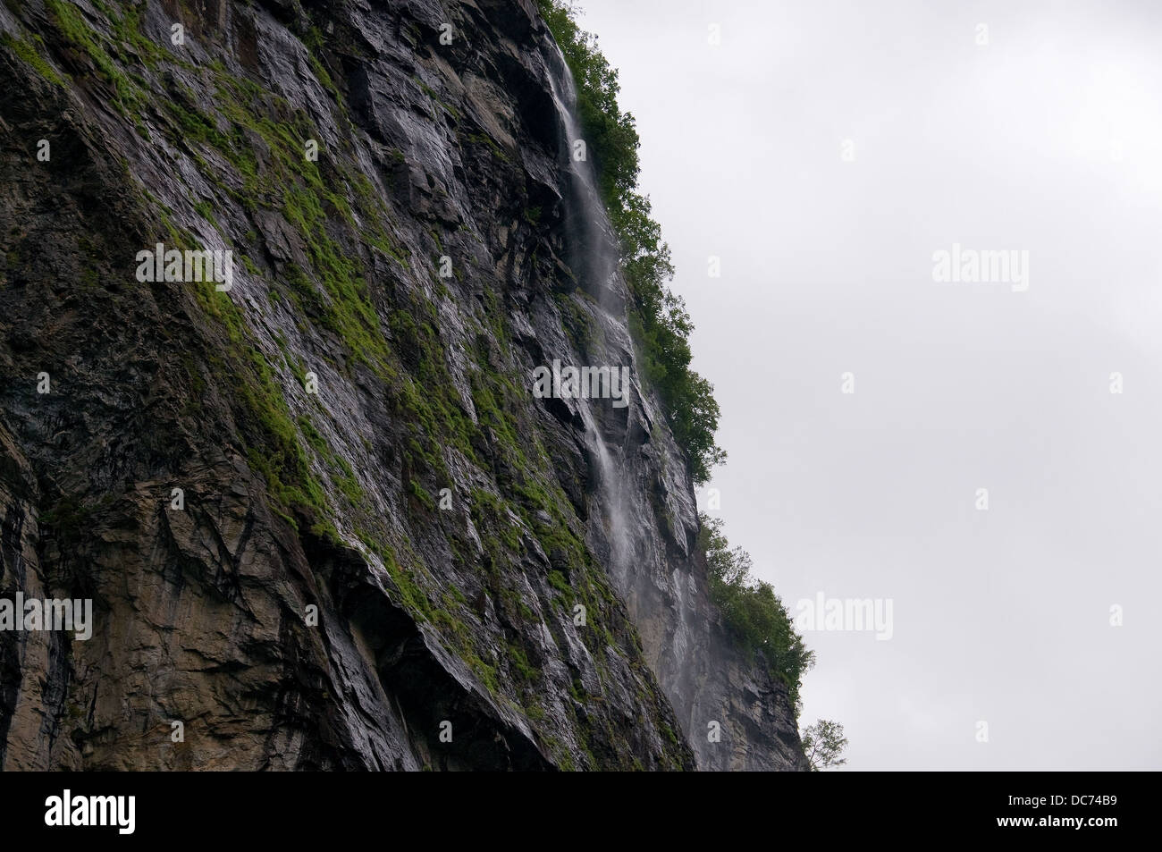 The Geiranger fjord and Bridal Veil waterfalls lie along Norway's west