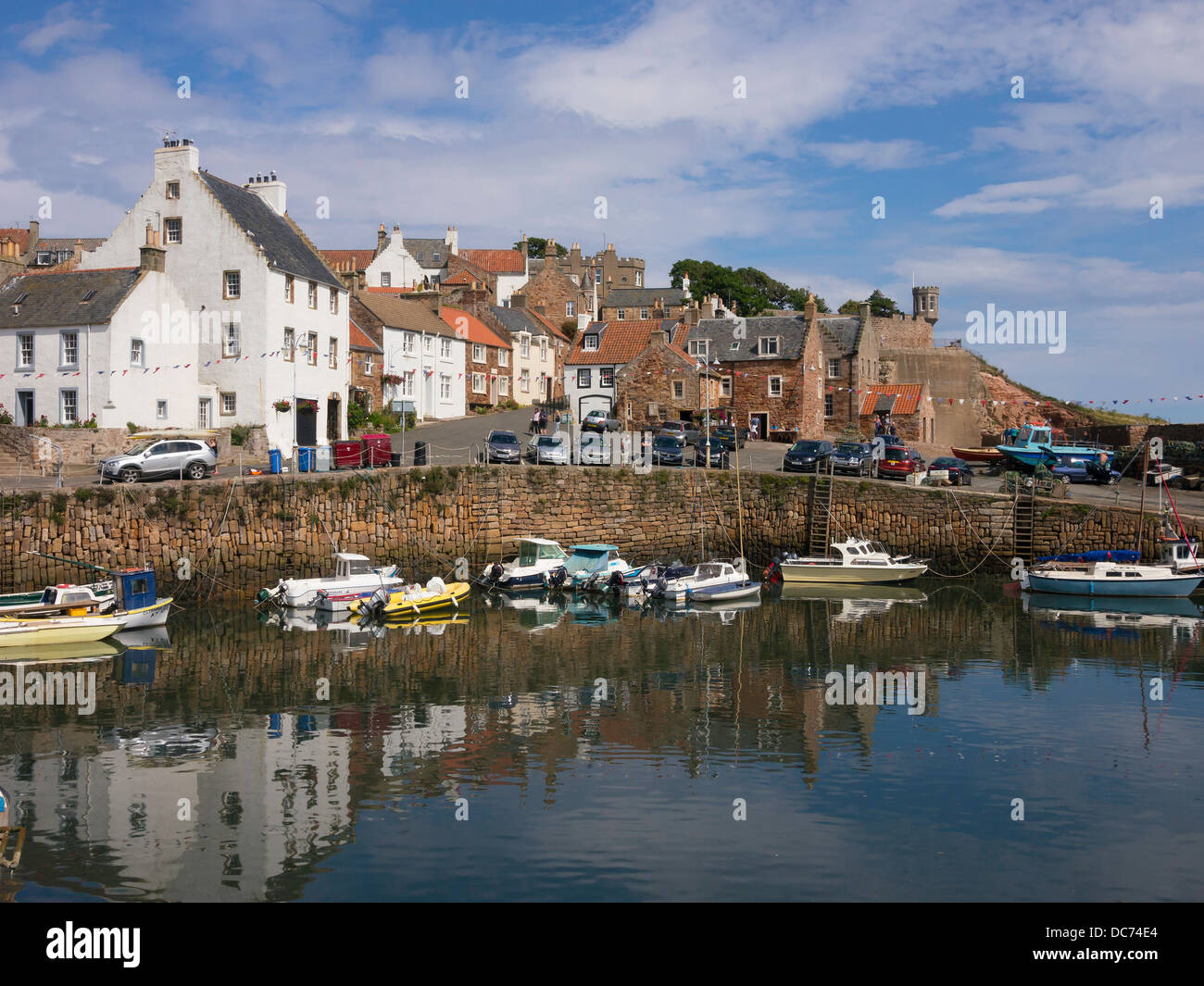 The harbour in the picturesque fishing village of Crail in Fife Scotland Stock Photo Alamy