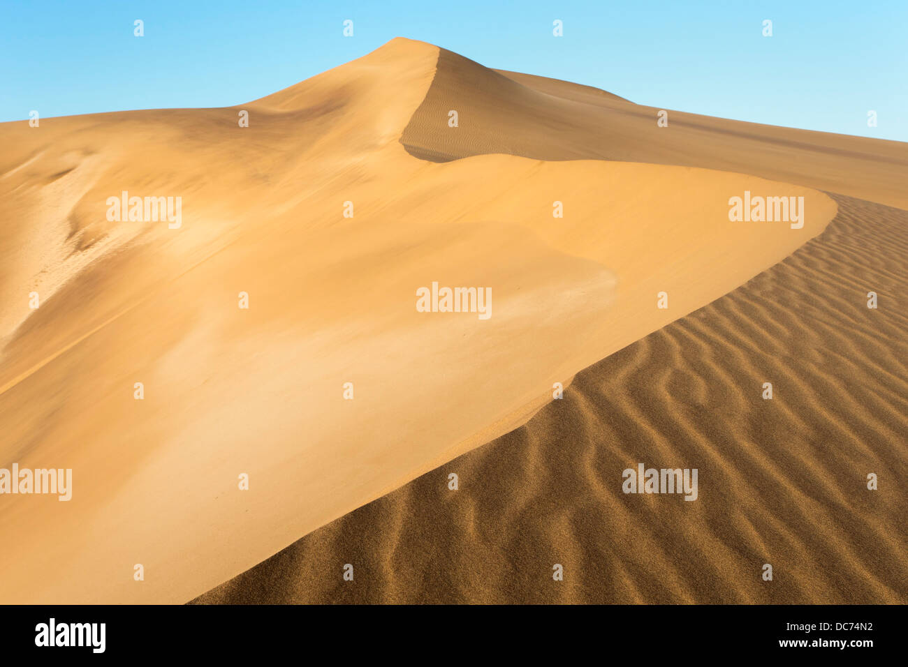 Sand dunes near Swakopmund, Dorob national park, Namibia, April 2013 Stock Photo