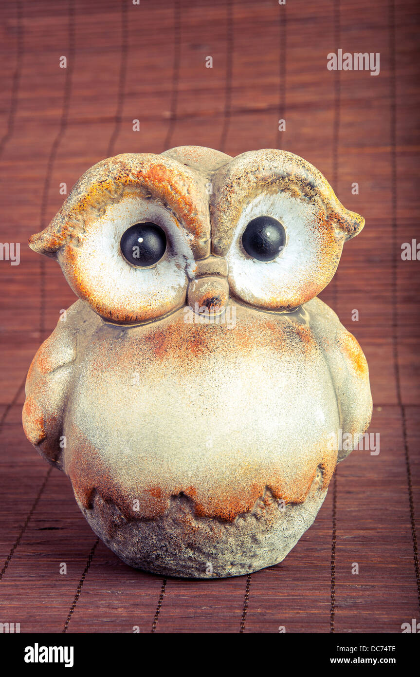 an image of ceramic owl figure Stock Photo