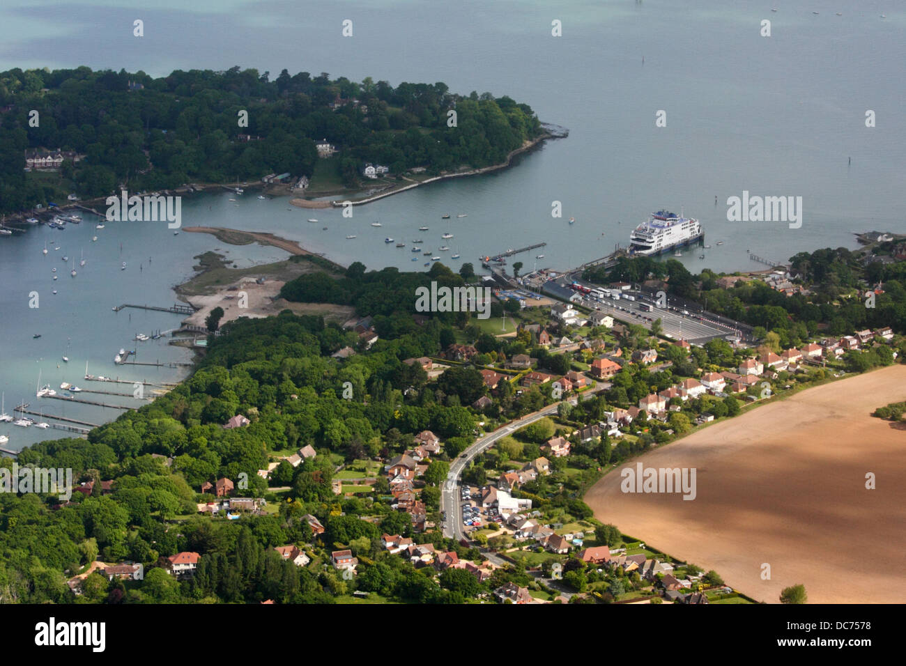 Aerial view of Fishbourne, Isle of Wight Stock Photo Alamy