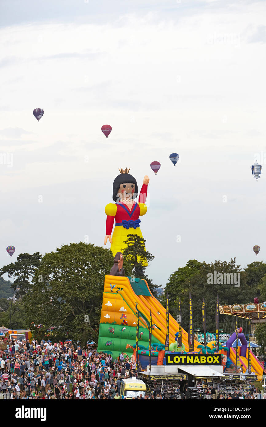 Balloons at the 35th UK Bristol balloon fiesta at the Ashton court
