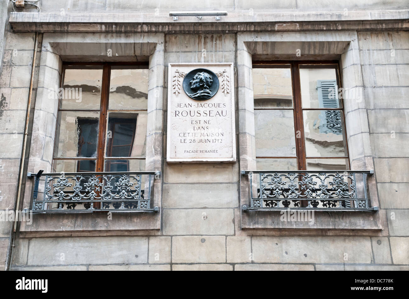 Jean jacques rousseau geneva house hi-res stock photography and images -  Alamy