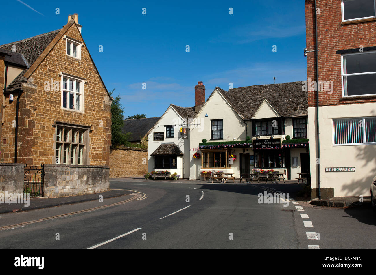 Deddington Arms Hotel seen from Market Place, Deddington, Oxfordshire