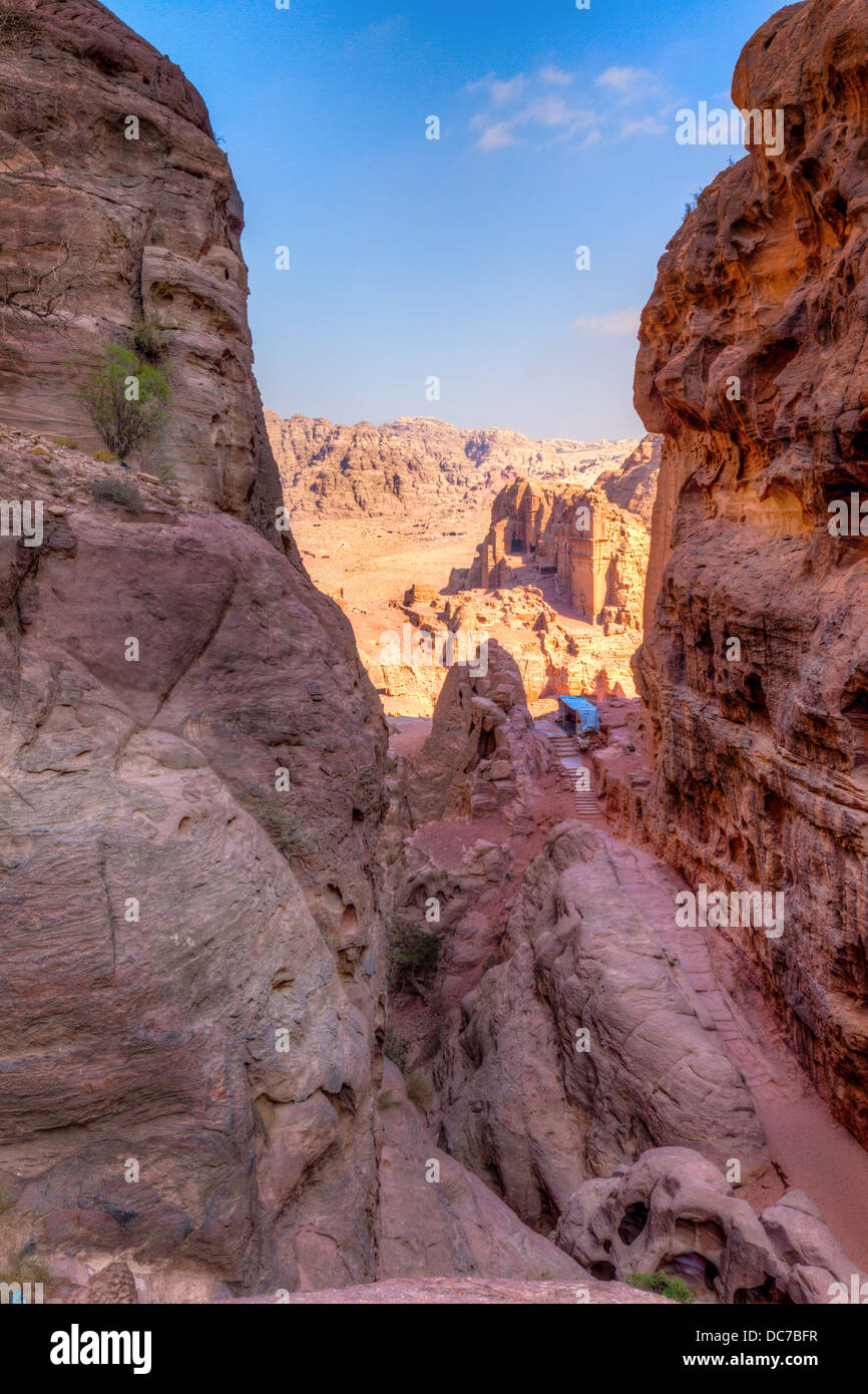 Petra jordan view gorge hi-res stock photography and images - Alamy