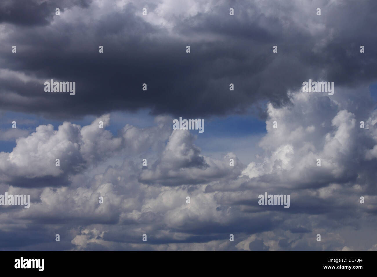 view on rain clouds in a sky Stock Photo