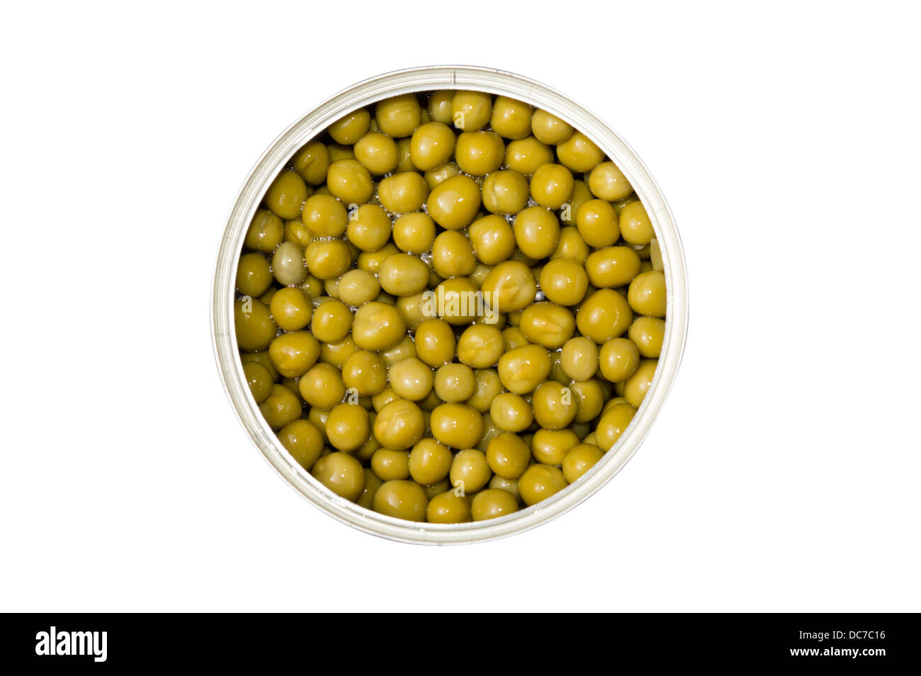 Can of tinned legume isolated on white with path Stock Photo
