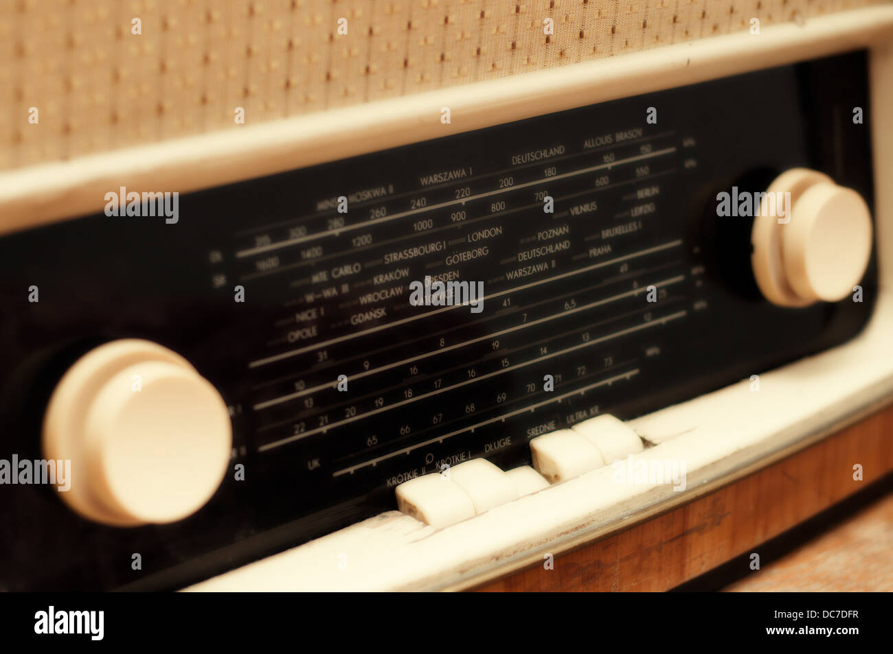 Old radio tuner Stock Photo Alamy