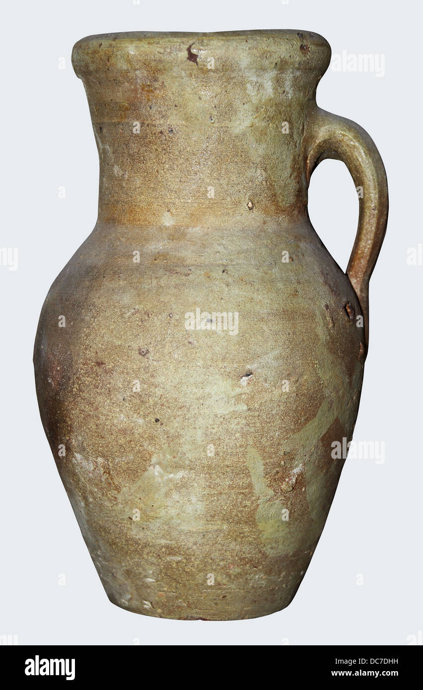 Old clay jar that was used in ancient times Stock Photo