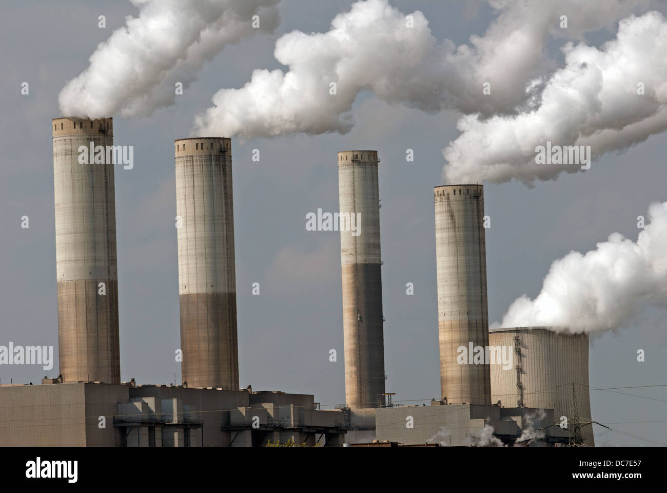 Ignite (brown coal) fired power station Stock Photo