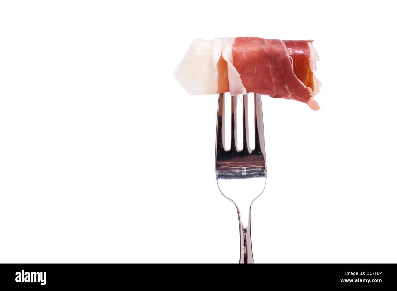 Fork parma ham melon hires stock photography and images Alamy