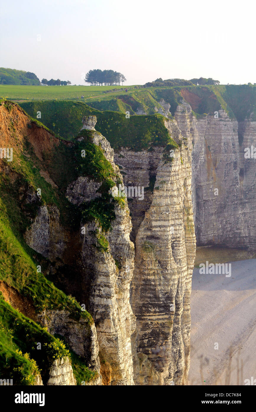 Cliffs in Etretat, Normandie, France Stock Photo