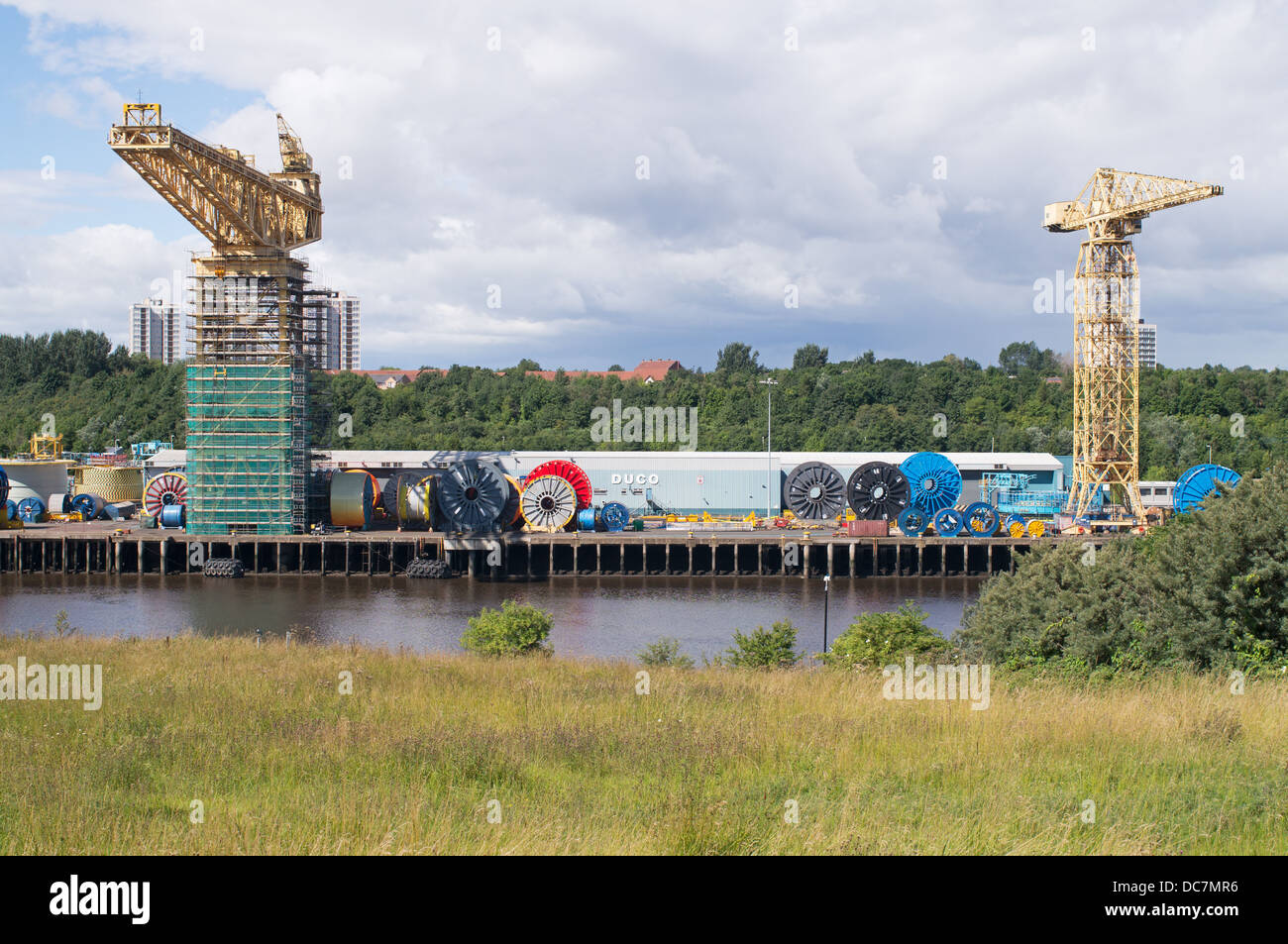 The Tyneside works of DUCO Ltd in Walker's Offshore Technology Park, Newcastle, England, UK Stock Photo