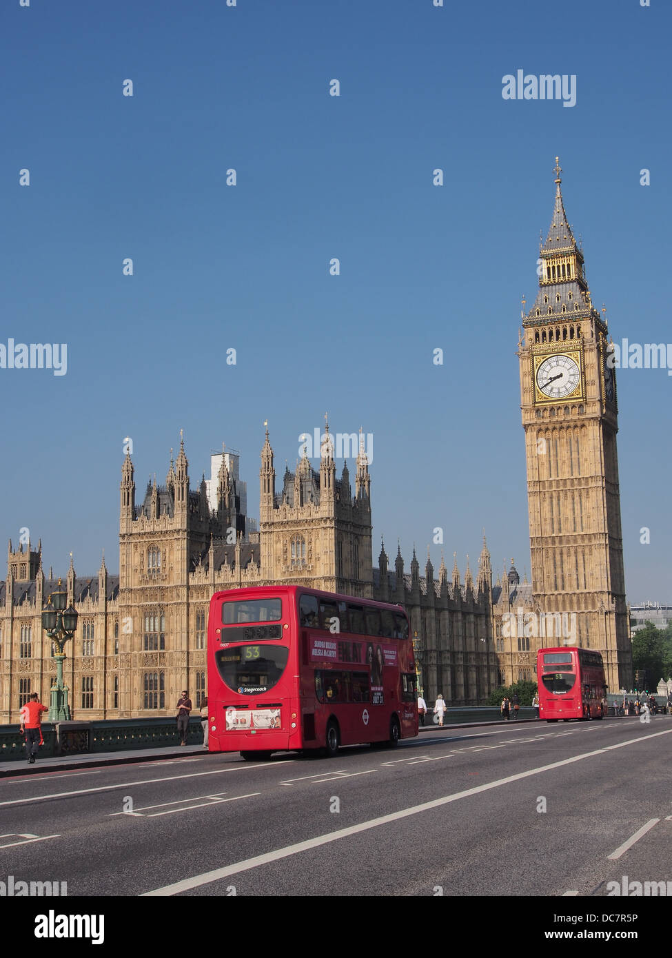 London Parliament Building And Westminster Bridge Stock Photo - Alamy