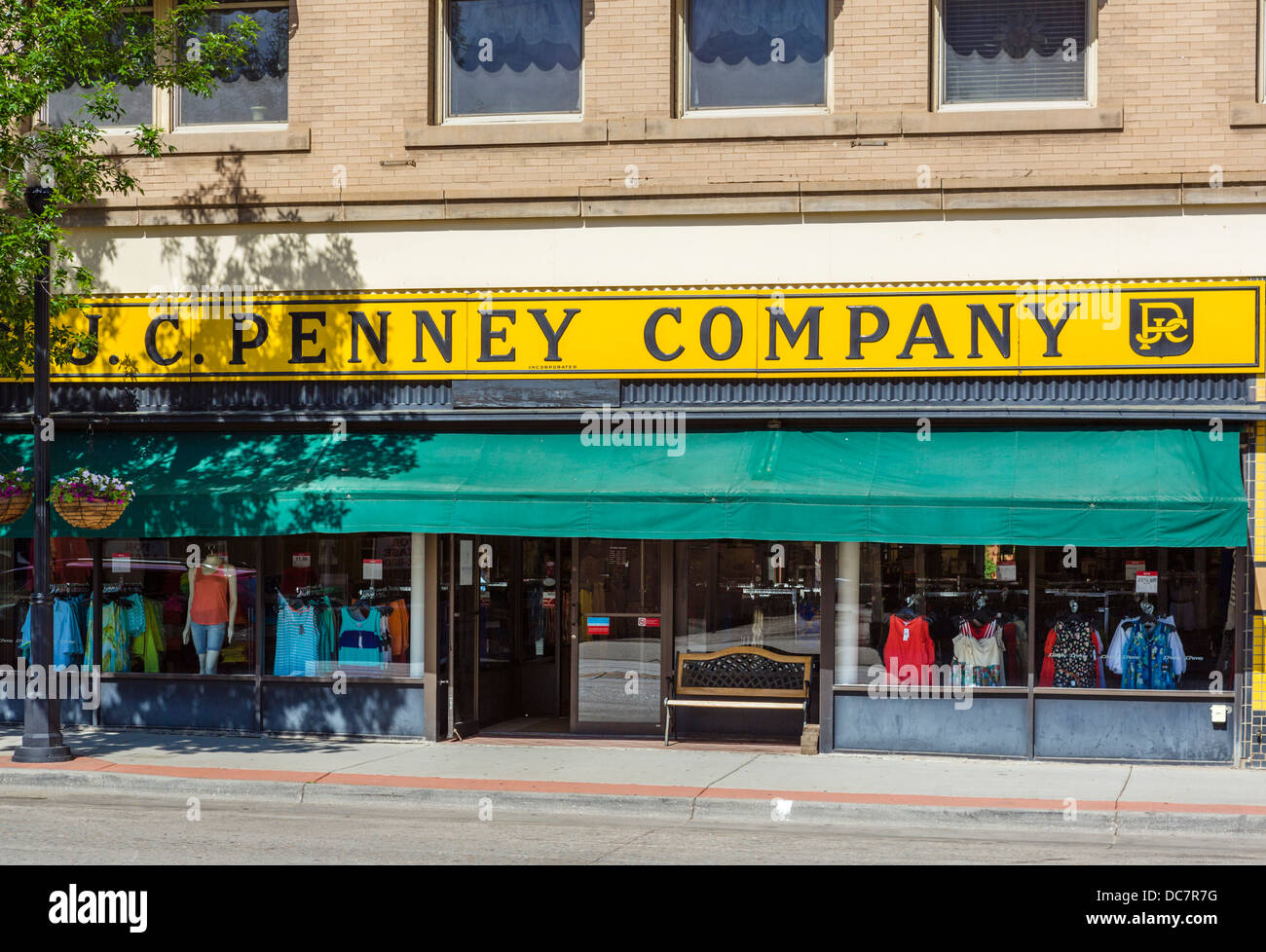 Historic J C Penney storefront in downtown Sheridan, Wyoming, USA Stock Photo