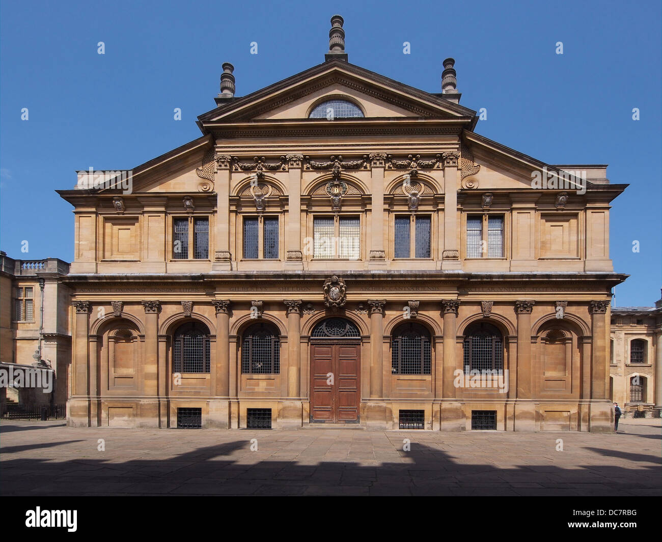 Oxford University, Sheldonian Theatre courtyard Stock Photo