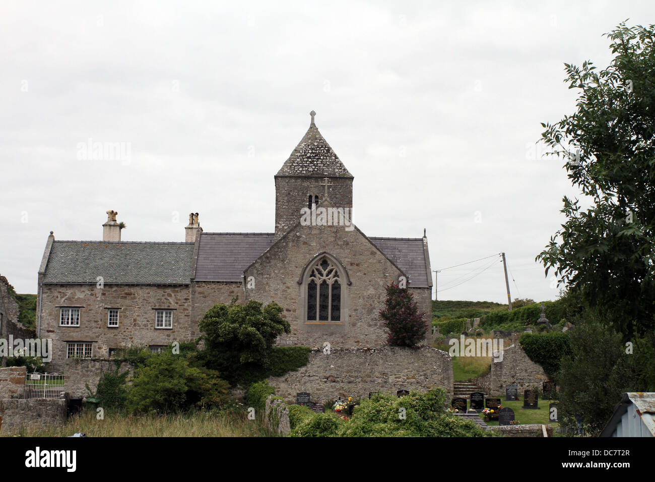 St Seiriol's Church Penmon Anglesey Wales Stock Photo