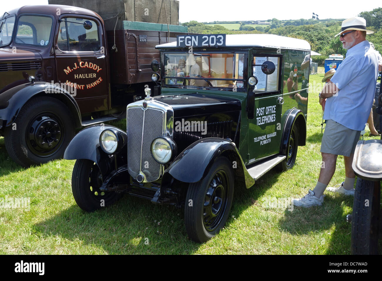 A vintage Morris Minor Post Office telephones van at classic car rally